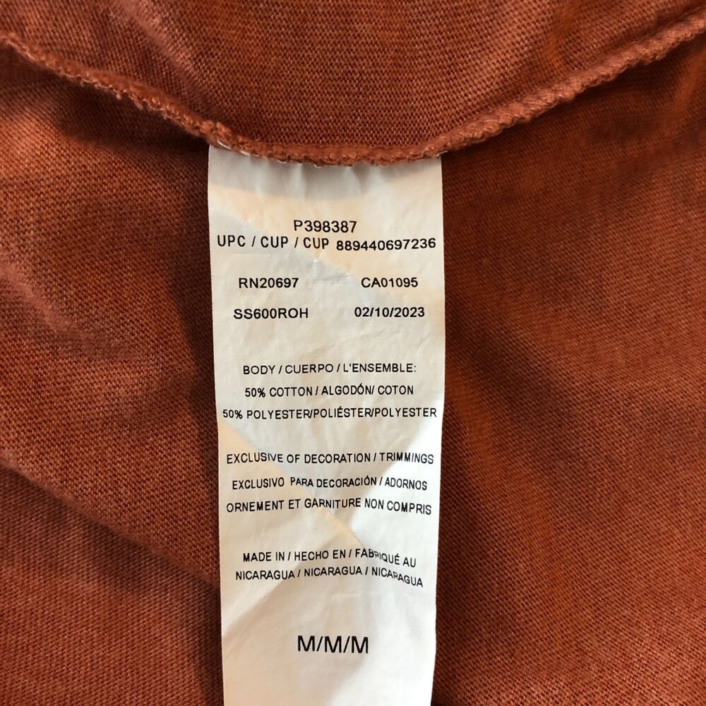 Dickies Mens Performance Cooling Tee Short Sleeve Crew Neck Orange M - Picture 4 of 4